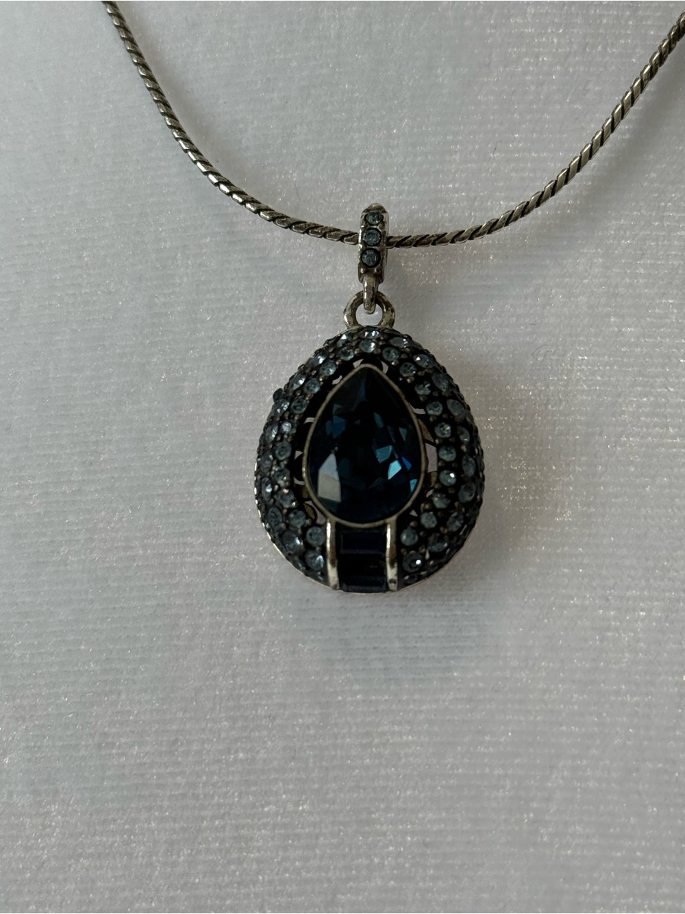 Brighton BlueTeardrop Crystal Pendant Necklace - Picture 3 of 8